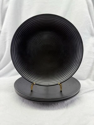 Традиционная однотонная черная меламиновая обеденная круглая тарелка - 10,5 дюйма - Изображение 1 из 4