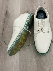 Zapatos de golf G/Fore G4 Gallivanter para hombre 12 zapatillas Oxford de cuero blanco verde - Imagen 1 de 11
