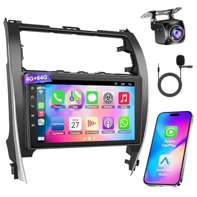 4G+64G Car Radio Stereo for Toyota Camry 2012 2013 2014 Wireless Carplay&Andr... - Image 1 of 4