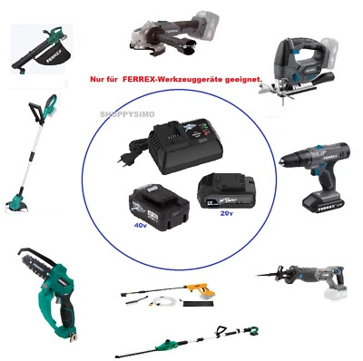 FERREX Ladegerät oder Akku 20V Akku 40V Activ Energy Neu!