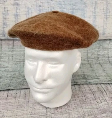 Vintage Normandy Basque Beret Brown France Wool & Mohair Hat Saks Fifth Avenue - Image 1 of 4