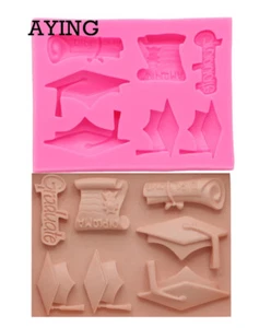 Graduation Diploma Silicone Fondant Cake Mould , Cake Decorating. Baking Tools - Picture 1 of 4