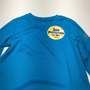 Zero Xposur Rash Guard Top Girls Youth Medium 5/6 UPF 30+ Sun Protection Blue - Picture 1 of 10