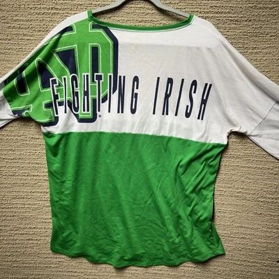 Camiseta de fútbol americano universitario vintage con logotipo gráfico XL de Notre Dame Fighting Irish para hombre Foto 1 de 4