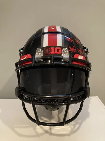 Ohio State Buckeyes Full Size Football Helmet Schutt F7 Black Blackout Cover