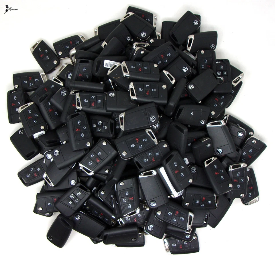 Lot x 175 OEM VW Keyless Entry Flip Key Remotes Used BULK LOCKSMITH MIXED LOT - Image 1 of 1