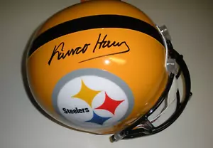 FRANCO HARRIS PITTSBURGH STEELERS LAST ONE W/COA SIGNED FULL SIZE REPLICA HELMET - Picture 1 of 2