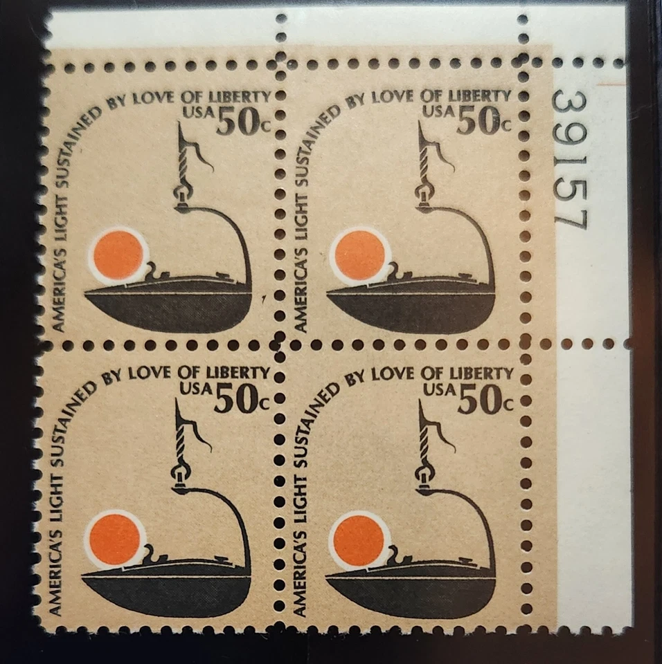 US 1608 Americana Issues1 plate blk of 4 stamps MNH issued 1975-81 #39157  LL - Image 1 of 1