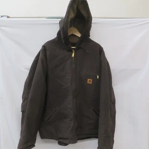 Carhartt Sierra Sherpa Lined Zip Hooded Jacket J141 Dkb Workwear Brown 3XL - Bild 1 von 10