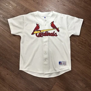 Camiseta deportiva Russell Athletic de colección de los 90 auténtica de los Cardenales de San Luis blanca talla grande - Imagen 1 de 7