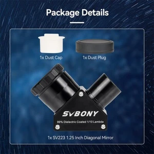 SVBONY SV223 Diagonal 1.25'' 90° Clicklock 99% Reflectivity - Picture 1 of 9