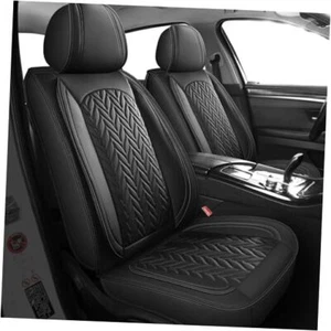 Front Seat Covers,2PCS Universal Car Seat Covers Waterproof 2CPS Front Black - Picture 1 of 7