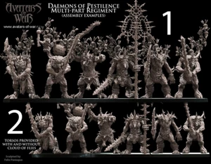 Daemons Of Pestilence Multi-Part Regiment - Wargames - 9th age - d&d - Tabletop - Bild 1 von 11