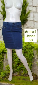 Armani Jeans Taille 36 đź’• Superbe jupe en jeans jean denim bleu brut - Imagen 1 de 3
