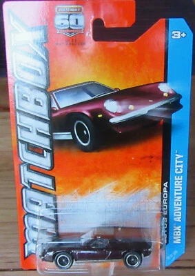 2012 Matchbox 60th ANNIVERSARY Lotus Europa #78 Long Card MBX Adventure City - Image 1 of 3