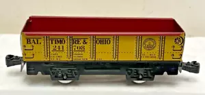 VINTAGE MARX BALTIMORE & OHIO TIN LITHO B&O 241708 GONDOLA FREIGHT CAR - Picture 1 of 7