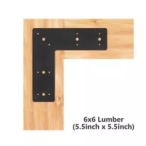 10"x10" L Shape Steel Flat Bracket (2 pc) with Powder Coating for truss framing - Picture 1 of 7