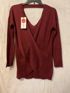NWT Vimmia Women’s Size Small Burgundy Sweater Long Sleeves - Picture 1 of 6