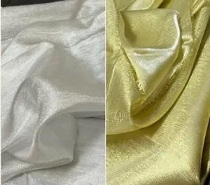 Metallic Lammstoff - 58 Zoll breit vom Hof - Gold/Silber - Bild 1 von 7
