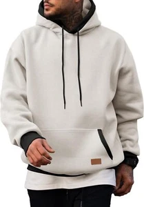 JMIERR Men's Cotton Casual Hoodies Sweatshirts Fashion Long Sleeve Drawstring Fl - Picture 1 of 19