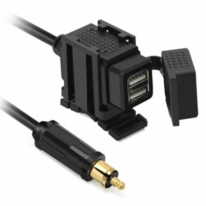 Adaptador cargador USB doble para motocicleta 12V/24V toma Powerlet Din Hella para BMW - Imagen 1 de 7