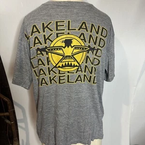 Lakeland Wrestling T-Shirt Herren XL grau Tee Einzelnaht Vintage - Bild 1 von 5