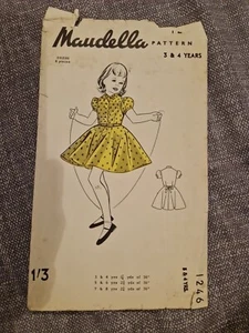 Vintage Girls Dress Sewing Pattern Maudella 1246 Age 3 To 4 - Picture 1 of 3