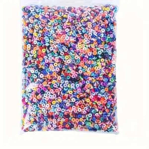Cuentas de arcilla de 6 mm color mezclado para hacer joyas, hágalo usted mismo moda regalos artesanales - Imagen 1 de 20