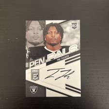 2023 Donruss Elite Football Tre Tucker Pen Pals Black Ink RC Raiders