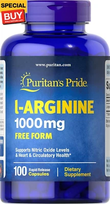 L-arginina 1000 mg Cápsulas, 100 unidades, Blanco, (4332490165) Foto 1 de 4