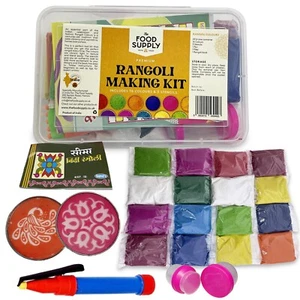 Rangoli Making Colour Kit, Rangoli Color Powder Vibrant Set for Sand Art & Craft - Picture 1 of 6