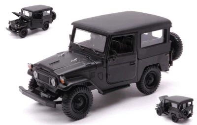 MODELLINO AUTO STATICO DIECAST TOYOTA FJ40 1974 HARD TOP NERO SCALA 1:24 - Immagine 1 di 2