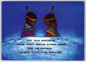 Postal Hot Springs South Dakota Brainerd Indian School Feliz Navidad - Imagen 1 de 2