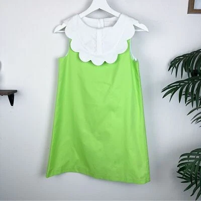 Vestido Muñeca Bebé Jacadi Verde Algodón con Cuello Vieira Nuevo con Etiquetas Niños Talla 12 A/Y Foto 1 de 4