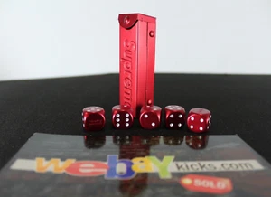 Supreme Set Dadi Alluminio Rosso Bianco SS21 SS21A58 Nuovo con scatola - Foto 1 di 5