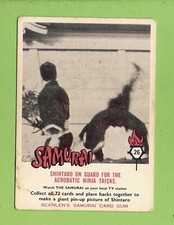 SCANLENS 1964 SAMURAI TV CARD #26  SHINTARO & NINJA ACROBATICS