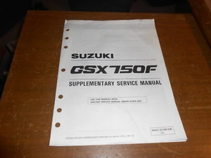 1996 Suzuki GSX750F GSX750 Katana Supplementary Service Manual - Bild 1 von 3