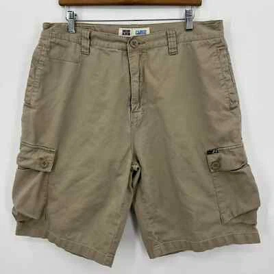 Anchor Blue Cargo Shorts Men's Size 36 Beige Cotton Baggy Pockets 11" Inseam Y2K - Image 1 of 4