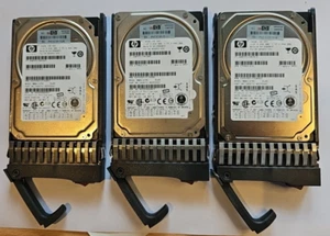 3 x HP 146GB 10K 2.5” SAS Hard Disk Drives Model DG146BABCF - Picture 1 of 2
