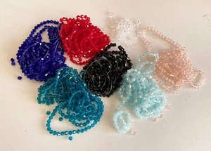 Paquete 1500 piezas coser en forma de cristal cuentas bicónicas 4 mm azul real rojo negro laguna - Imagen 1 de 13