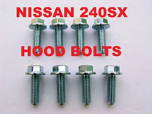 JC08 1989-1998 240sx S13 S14 HOOD HINGES BOLTS NEW hood hinge Latch bolt - Bild 1 von 3