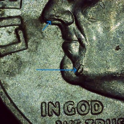 2007 D Dime error die chip chin and nose - Image 1 of 4