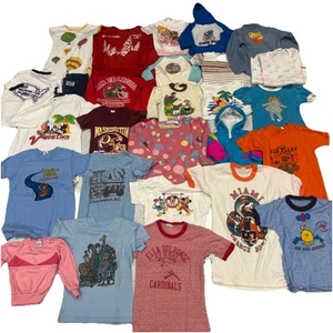Vintage Youth Kids Tshirt & Mixed Lot Of 28 Shirts ET 1985 Miami Cartoons RARE!! - Picture 1 of 17