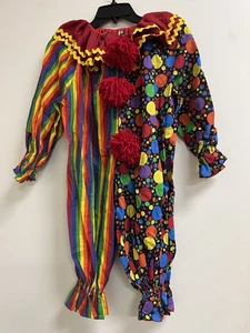 Disfraz de Payaso de Halloween con Volantes Sombrero y Peluca Niño Talla 6-8 Hecho a Mano Colorido - Imagen 1 de 7