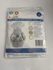Envoltura de violonchelo de fiesta 321 para suministro de comida o cesta de regalo con lazos, etiquetas (2 kits Ea) - Imagen 1 de 14