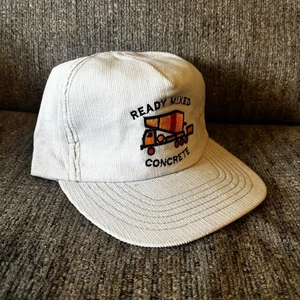 Weiße fertig gemischte Beton Logo Mütze Druckknopflasche Kappe Herren Einheitsgröße Executive Line - Bild 1 von 8