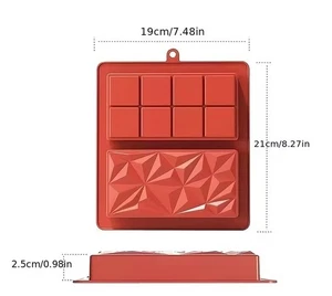 Dubai Schokolade Silikonform Schokoriegelform Silikon Dicke Schokoladentafel Mo - Bild 1 von 1