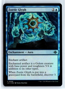 (2x) FOIL Zoetic Glyph The Lost Caverns of Ixalan – MTG Magic the Gathering Card - Picture 1 of 5
