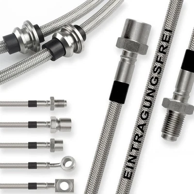 For Rover 200 [XW Coupe] Steel Braided Brake Hoses - Image 1 of 4
