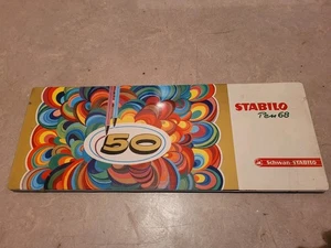 Vintage STABILO Pen 68 50 Farben  Metall Box Aufbewahrung  - Bild 1 von 3